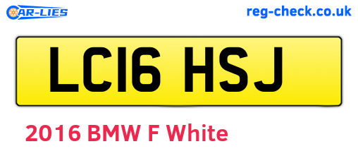 LC16HSJ are the vehicle registration plates.