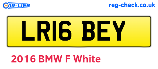 LR16BEY are the vehicle registration plates.