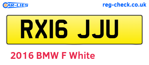 RX16JJU are the vehicle registration plates.