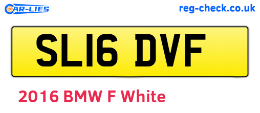 SL16DVF are the vehicle registration plates.