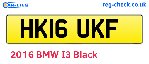 HK16UKF are the vehicle registration plates.