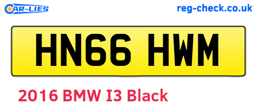 HN66HWM are the vehicle registration plates.