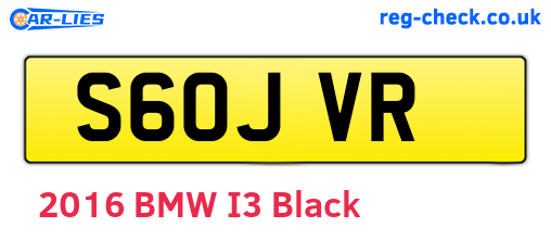 S60JVR are the vehicle registration plates.