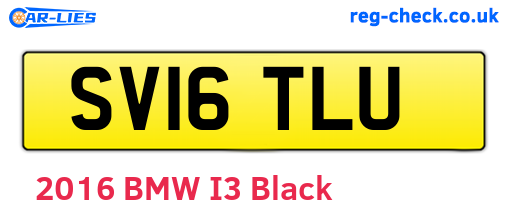 SV16TLU are the vehicle registration plates.