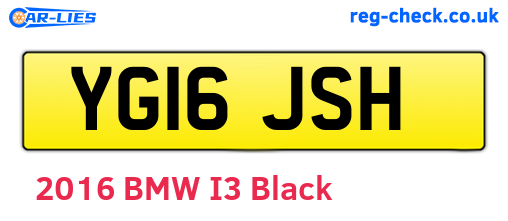 YG16JSH are the vehicle registration plates.