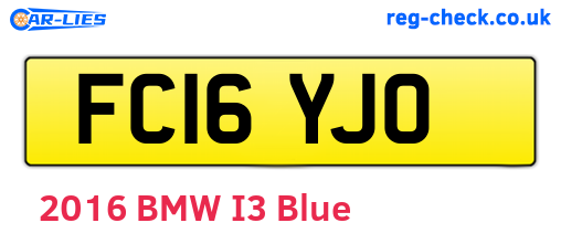 FC16YJO are the vehicle registration plates.