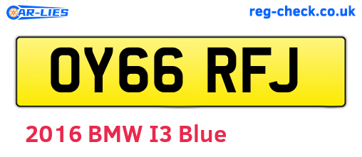 OY66RFJ are the vehicle registration plates.