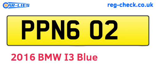 PPN602 are the vehicle registration plates.