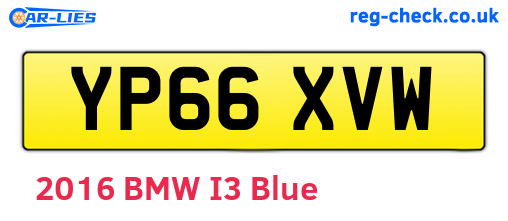 YP66XVW are the vehicle registration plates.