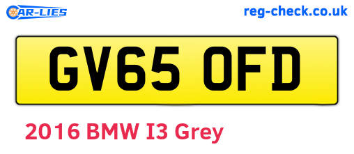 GV65OFD are the vehicle registration plates.