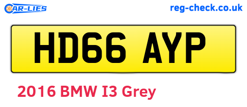 HD66AYP are the vehicle registration plates.