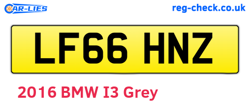 LF66HNZ are the vehicle registration plates.