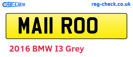 MA11ROO are the vehicle registration plates.