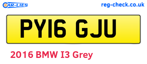 PY16GJU are the vehicle registration plates.