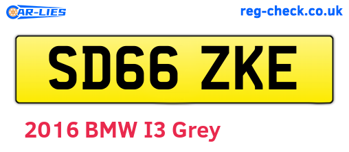 SD66ZKE are the vehicle registration plates.