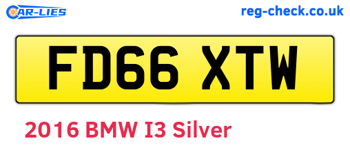 FD66XTW are the vehicle registration plates.