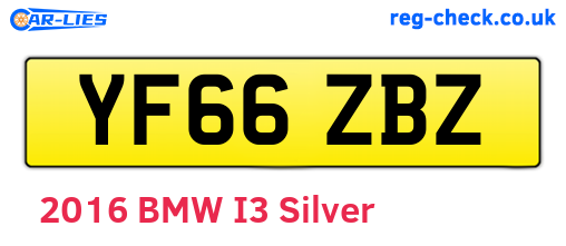 YF66ZBZ are the vehicle registration plates.
