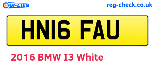 HN16FAU are the vehicle registration plates.