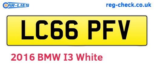 LC66PFV are the vehicle registration plates.