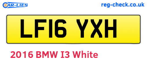 LF16YXH are the vehicle registration plates.