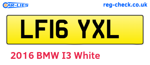 LF16YXL are the vehicle registration plates.