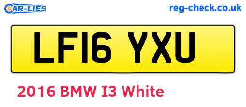 LF16YXU are the vehicle registration plates.
