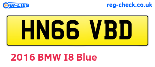 HN66VBD are the vehicle registration plates.