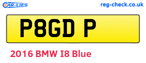 P8GDP are the vehicle registration plates.