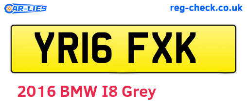 YR16FXK are the vehicle registration plates.