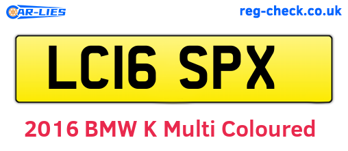 LC16SPX are the vehicle registration plates.