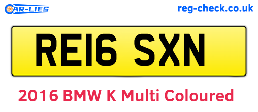 RE16SXN are the vehicle registration plates.