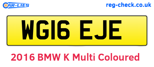 WG16EJE are the vehicle registration plates.