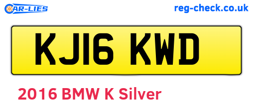 KJ16KWD are the vehicle registration plates.