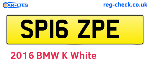 SP16ZPE are the vehicle registration plates.