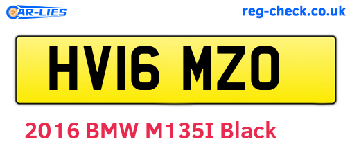 HV16MZO are the vehicle registration plates.