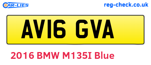 AV16GVA are the vehicle registration plates.