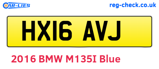 HX16AVJ are the vehicle registration plates.