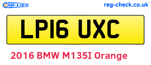 LP16UXC are the vehicle registration plates.