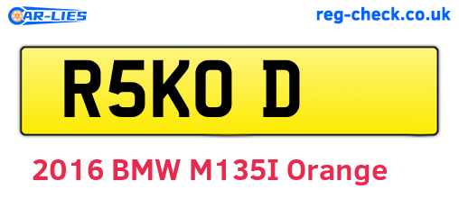 R5KOD are the vehicle registration plates.