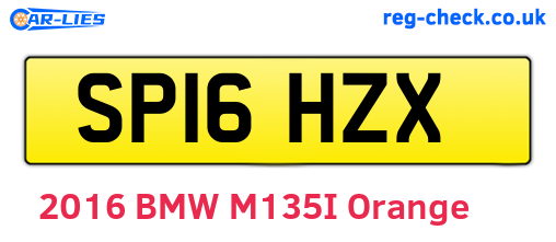 SP16HZX are the vehicle registration plates.