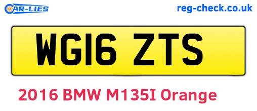 WG16ZTS are the vehicle registration plates.