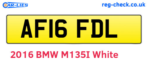 AF16FDL are the vehicle registration plates.