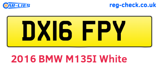 DX16FPY are the vehicle registration plates.