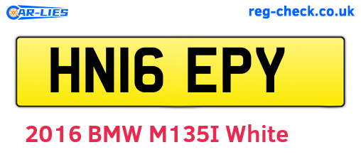 HN16EPY are the vehicle registration plates.
