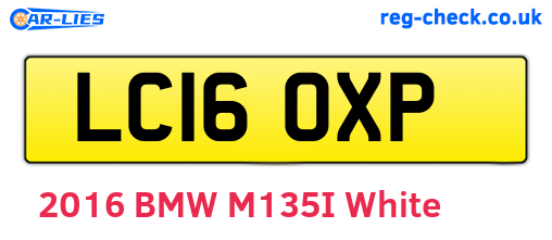 LC16OXP are the vehicle registration plates.