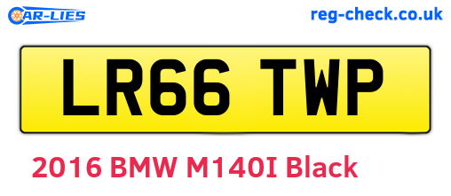 LR66TWP are the vehicle registration plates.