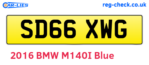 SD66XWG are the vehicle registration plates.