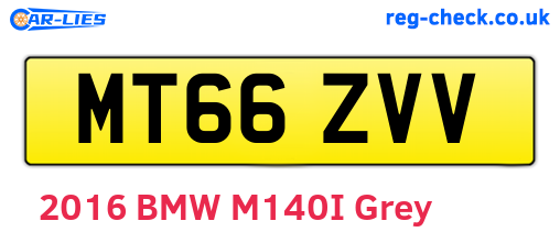 MT66ZVV are the vehicle registration plates.