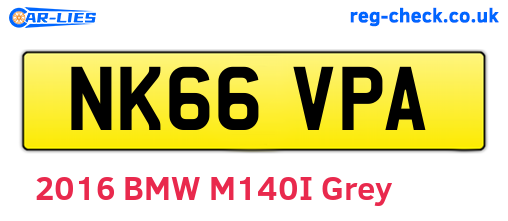 NK66VPA are the vehicle registration plates.