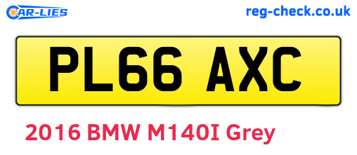 PL66AXC are the vehicle registration plates.